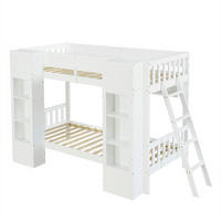 ETAGENBETT 90/200 cm DE-32723 mit Stauraum und Leiter Weiß - Weiß, Holzwerkstoff (90/200cm) - ComfortXL