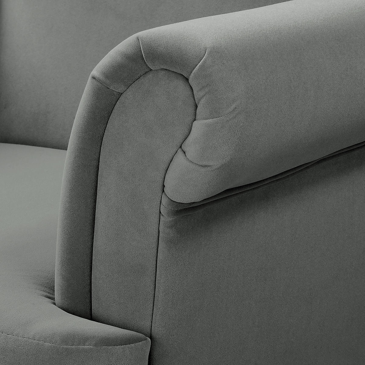 OHRENSESSEL - Dunkelbraun/Grau, Textil (85/101/89cm) - home24