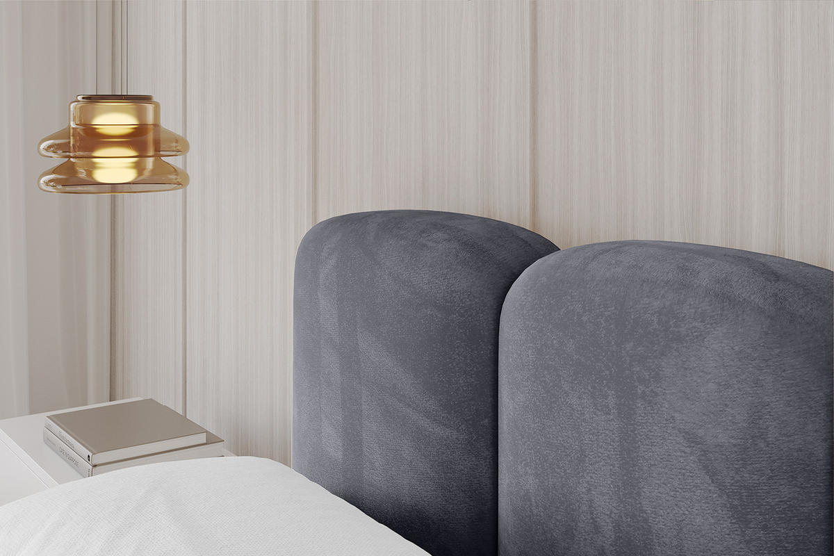 POLSTERBETT mit Bettkasten und Lattenrost, Bett mit Matratze H3/H4 - KALA-v1 180x200 Dunkelgrau - Dunkelgrau, Holzwerkstoff/Textil (180/200cm) - ALTDECOR