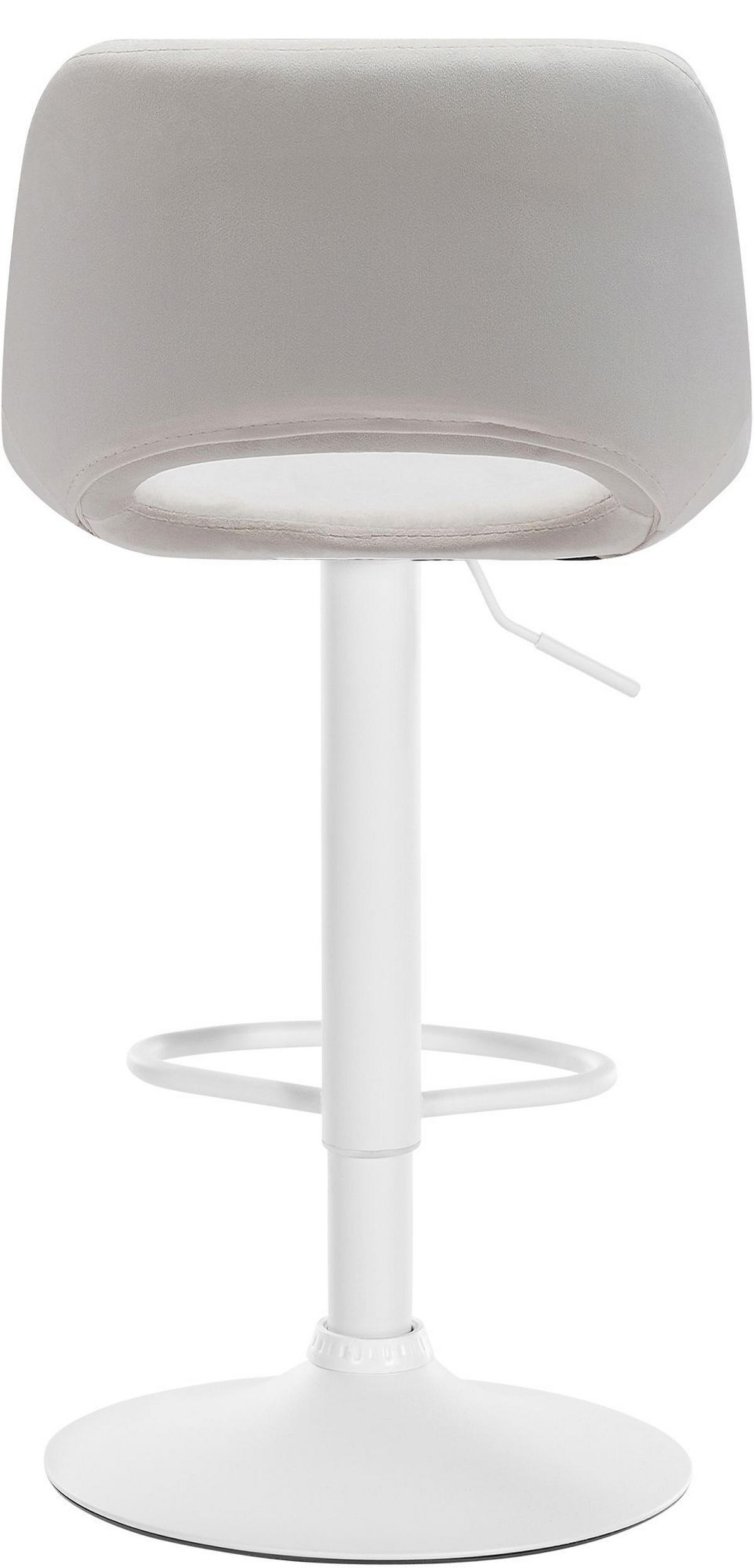 BARHOCKER JAKSON Creme Samt Weiß - Creme, Textil/Metall (42/86/46cm) - DELUKE