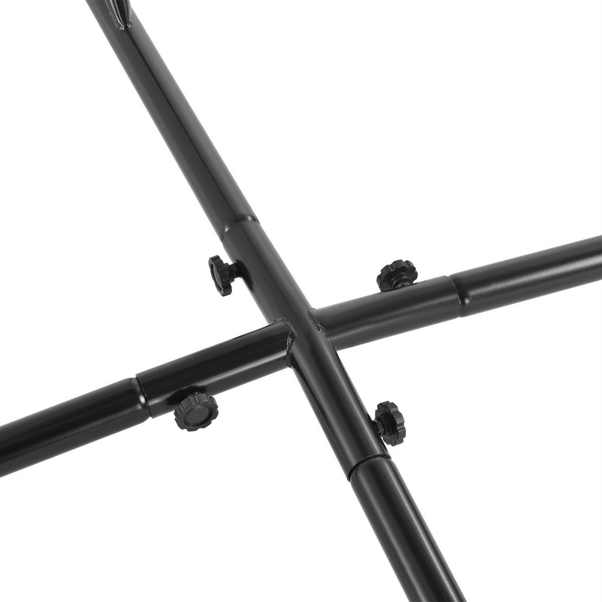 HÄNGESESSELGESTELL - Schwarz, Metall (110/110/205cm) - casa.pro