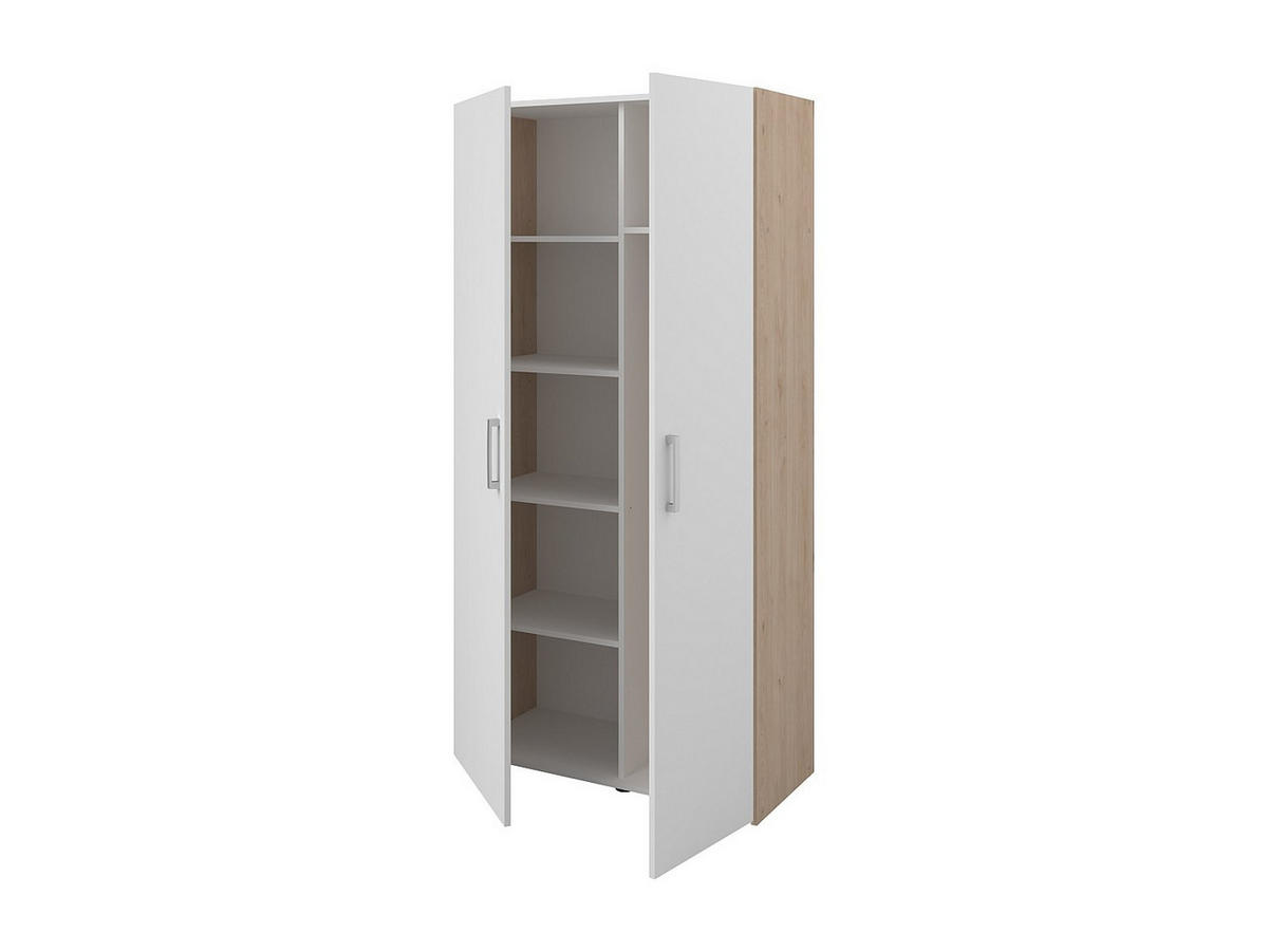 BADSCHRANK - 91.7 cm x 41.3 cm - Holz, Platte - Naturfarben Hell, Weiß - ERKANO - Naturfarben/Weiß, Holz (91.7/184.4/41.3cm) - Vente-Unique