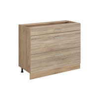 SPODNÍ SKŘÍŇKA KUCHYŇSKÉ LINKY R-Line, Sonoma/Zlatý mocný dub, 100 cm bez pracovní desky - Sonoma dub/barva dubu, kompozitní dřevo (100/81.6/46cm) - Vicco