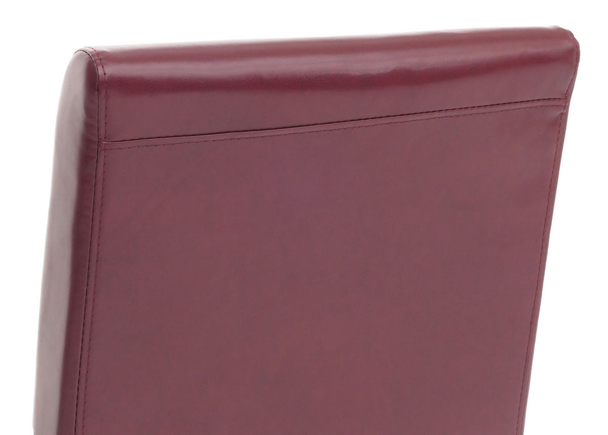 ESSZIMMERSTUHL 2er-Set klassisch und zeitlos 90x43x56cm Sitzhöhe 45cm Kunstleder helle Beine Rot - Rot, Kunststoff (43/90/56cm) - CHEFGASTRO