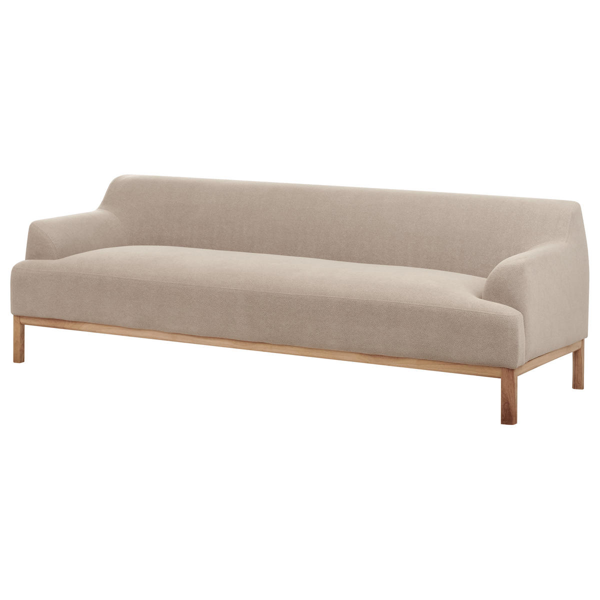 POHOVKA 3-místná Látka Taupe Sosjo - šedohnědá, textil (219/74/83cm) - Beliani