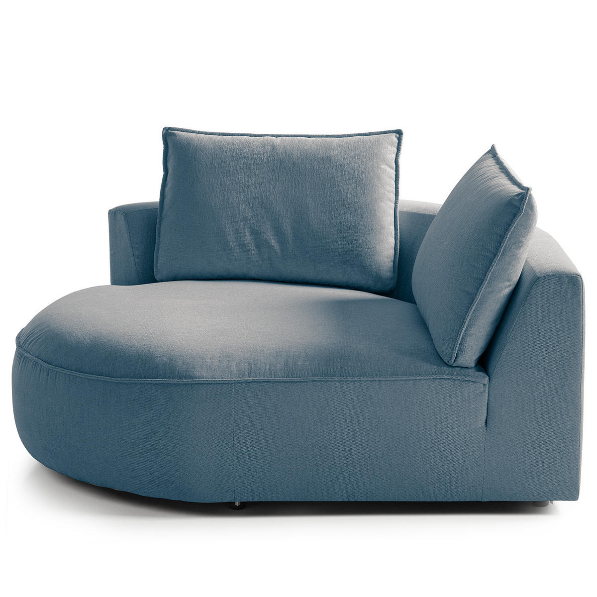 OTTOMANE - modular - Blau/Schwarz, Kunststoff/Textil (126/82/154cm) - home24