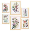 POSTER Set Mit 6 Feldblume Größe A3 & A4 Rahmen aus hellem Holz - Beige, Papier (29.7/1cm) - Nacnic