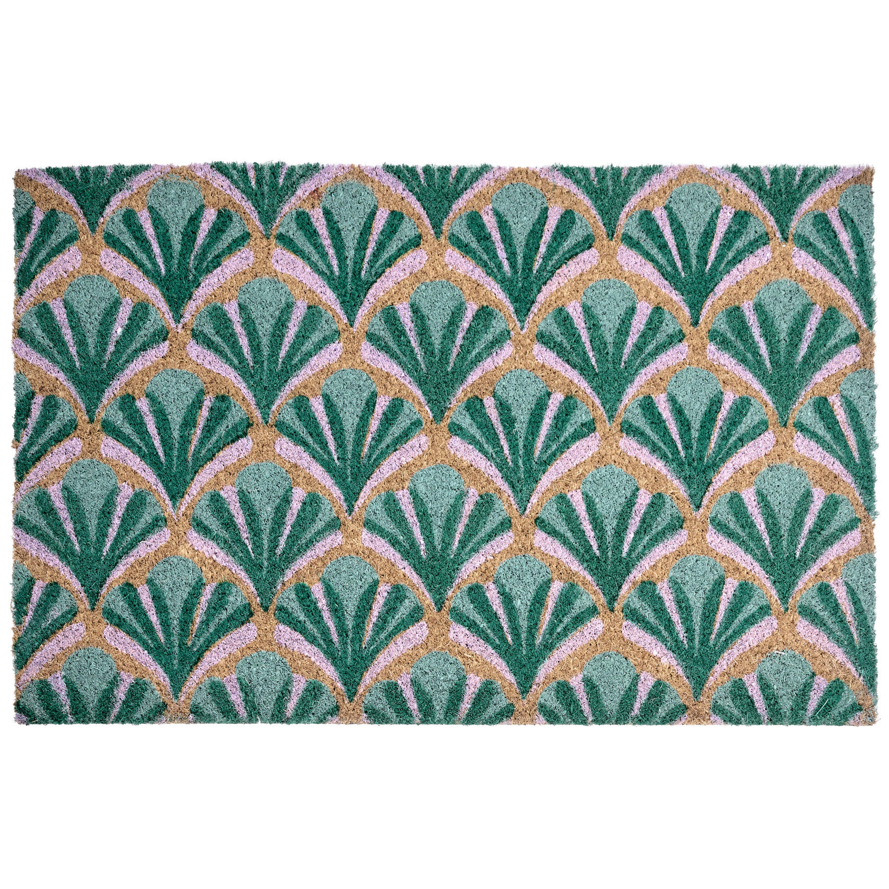 FUSSMATTE Grün 40/60 cm Kokosfasern Tatalik - Grün, Textil (40/60cm) - Beliani