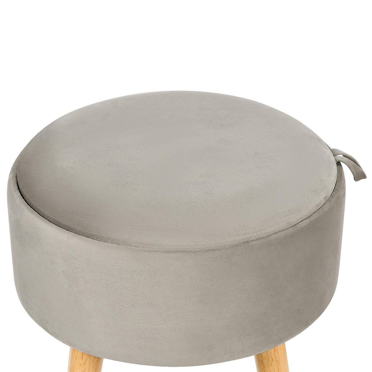 HOCKER Neely 39/39/43 cm - Grau, Textil (39/43/39cm) - Beliani