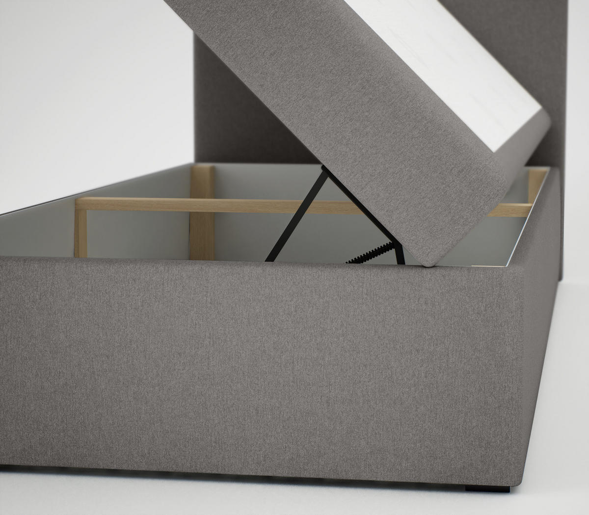 BOXBETT Verdig Mini Basic 90x200 Grau Links - Grau, Holz (90/200cm) - Fedve