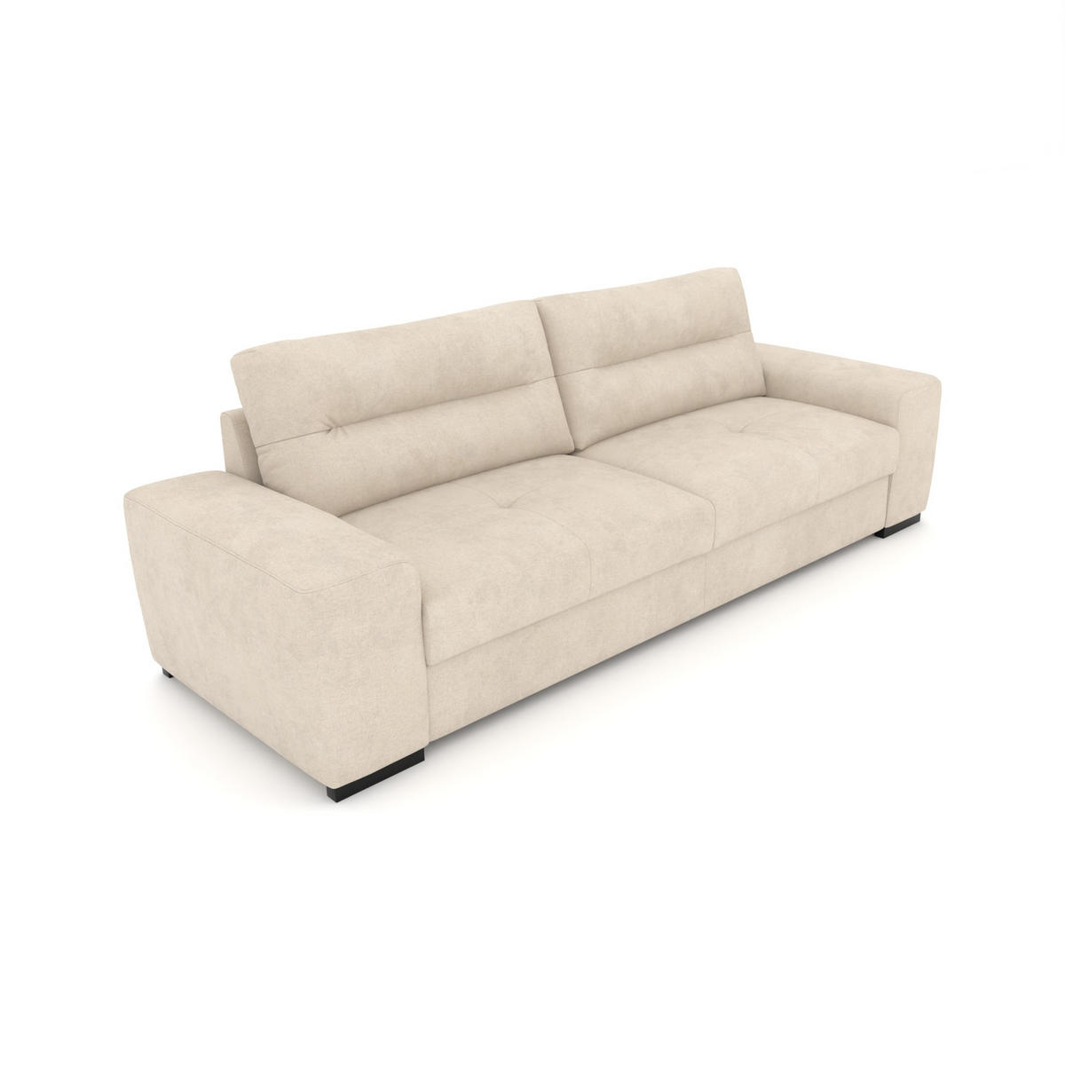 3-SITZER Carlisle Chenille Beige 274/97/93 cm - Sahara, Kunststoff/Textil (274/93/97cm) - foamnova