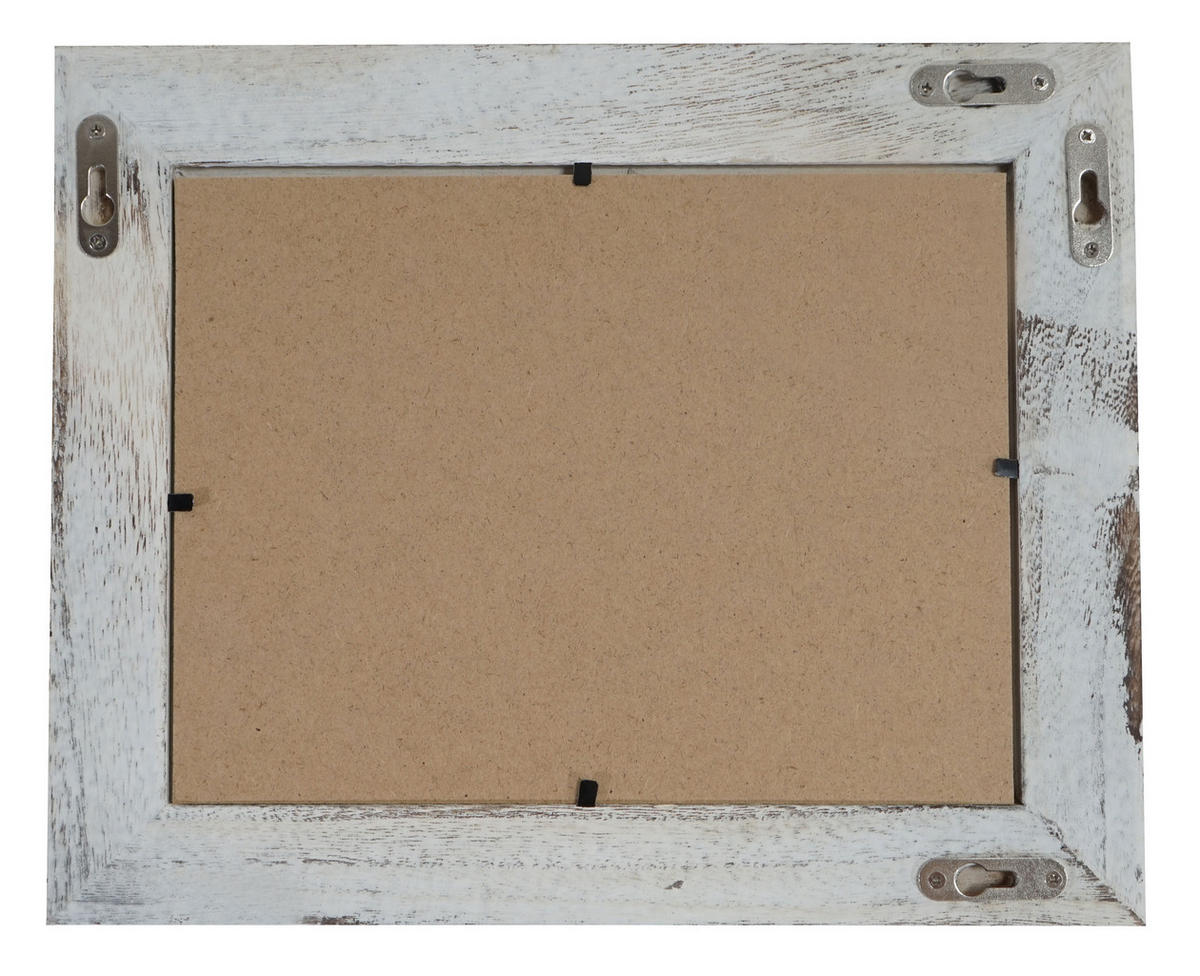 BILDERRAHMEN SHABBY-LOOK rechteckig Kiefer Weiß Dekor - Weiß, Holz (24/19/1cm) - MCW