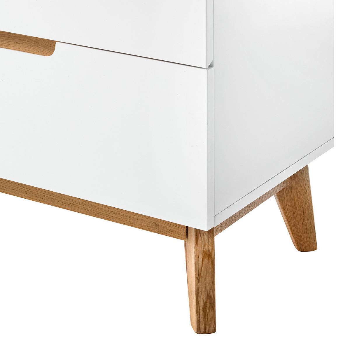 GARDEROBENBANK - Eiche teilmassiv - Weiß, Holzwerkstoff (97/53/40cm) - home24