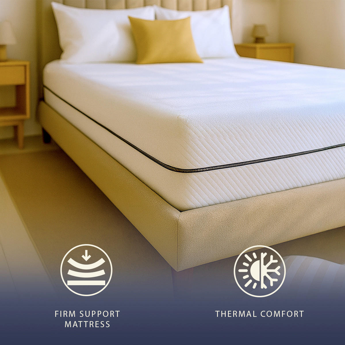 MATRATZE 14 cm 180x200 - Weiß, Textil (180/200cm) - The White Stone