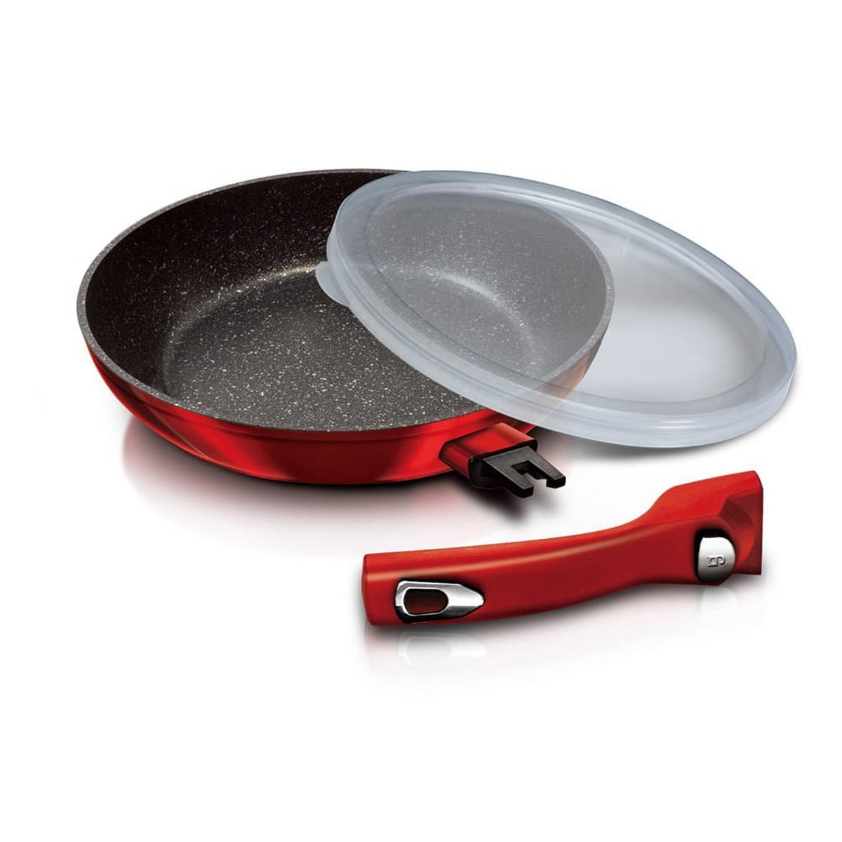 PFANNENSET Rot 40/30/20 cm BH6796 - Rot, Metall - Berlinger Haus
