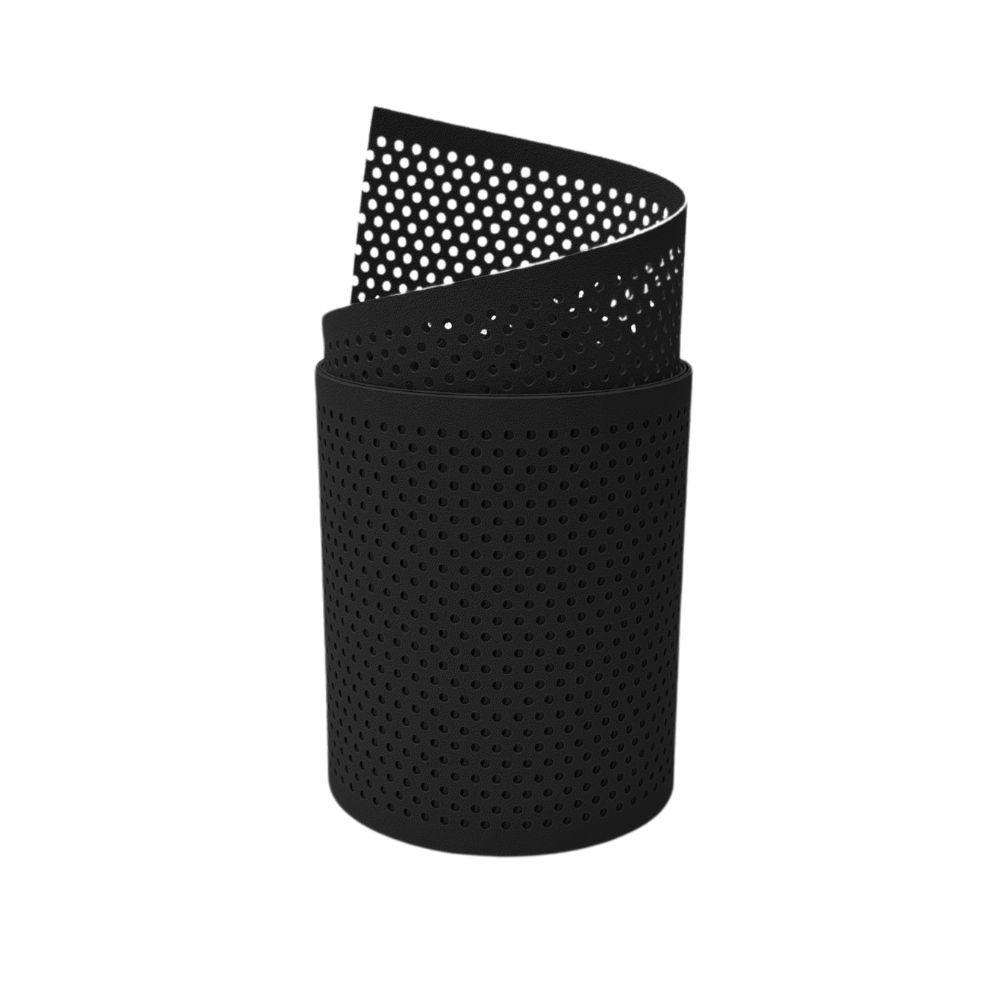 SICHTSCHUTZSTREIFEN PP Premium Gelocht 20 Prozent Streifen Tiefschwarz 2,55m - Schwarz, Kunststoff (255/19cm) - ZAUN|ZU