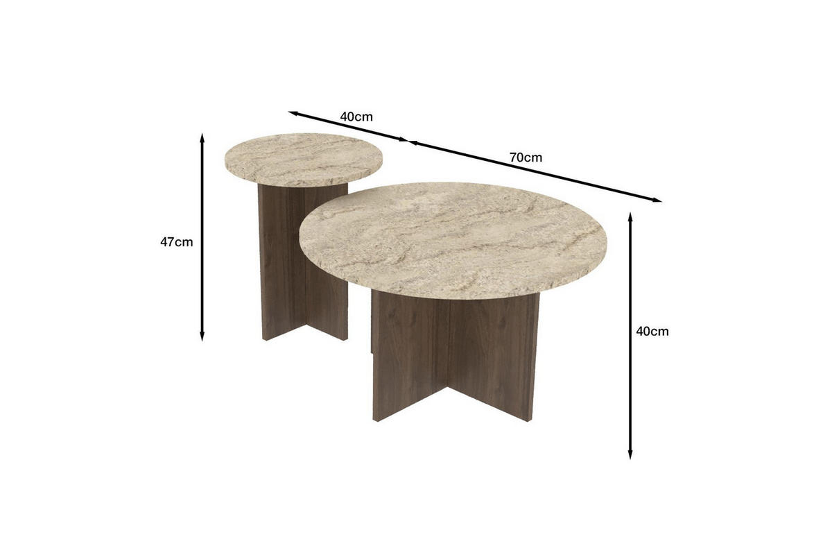 COUCHTISCH private beige - Beige, Holz (70/70/40cm) - Habitat Garten