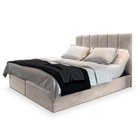 BOXBETT BARINO 140x200 cm mit Matratze und Topper - Beige - Beige, Holz (140/200cm) - MASSENO