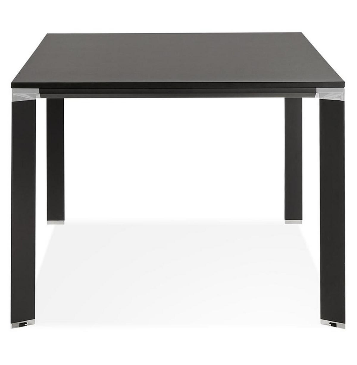 SCHREIBTISCH Melaminplatte Metallgestell Multifunktional KERIX, Schwarz 200x100x74 cm - Schwarz, Holz/Metall (100/200/74cm) - KADIMA DESIGN