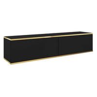 TV-HÄNGEBOARD Mucalma Schwarze 135 cm - Schwarz, Holzwerkstoff (135/30/32cm) - Selsey