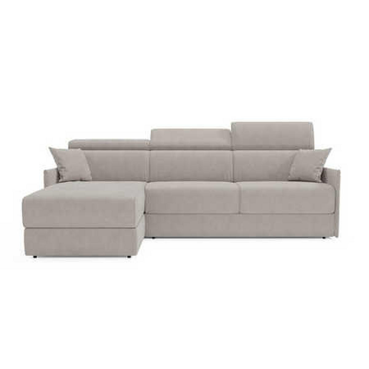 ECKSOFA Miryam - Grau, Metall (252/98cm) - Divani.store