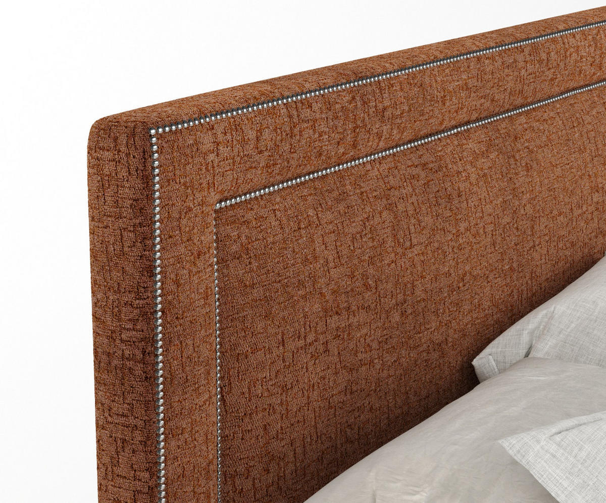 BOXSPRINGBETT Luxora Kupferfarbe 160/200 cm - Schwarz/Kupferfarben, Holz/Holzwerkstoff (160/200cm) - Maison de Reve
