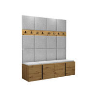 GARDEROBEN-SET Orion V - Hellgrau/Eiche Artisan, Holzwerkstoff/Kunststoff (168/186/46cm) - MIRJAN24