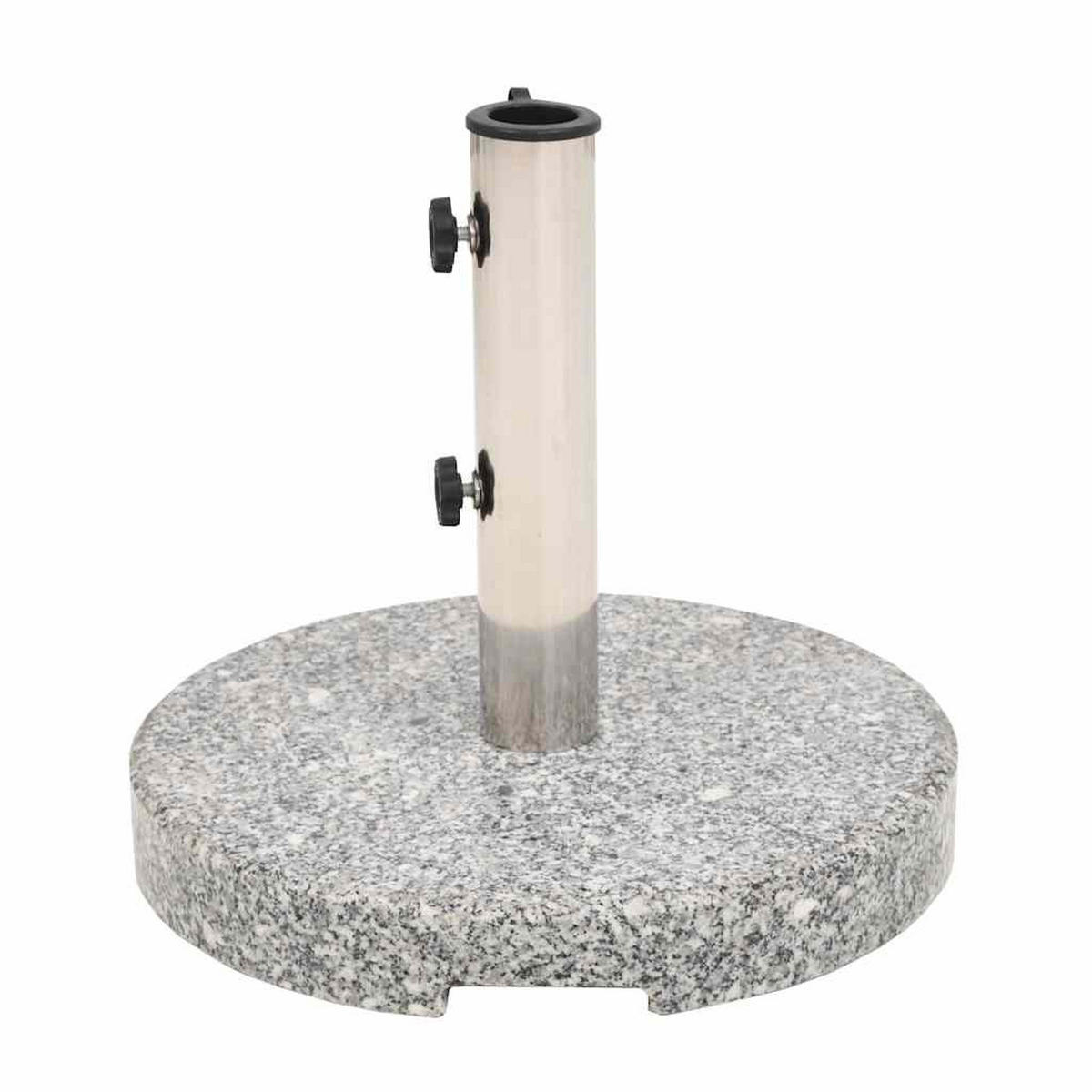 SONNENSCHIRMSTÄNDER Granit Rund 20 Kg - Grau, Stein (40/40cm) - vidaXL