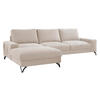ECKSOFA Flavio, Seite: Links - L1F+L2F+R4 - Schwarz/Naturfarben, Holz/Textil (300/179cm) - MIRJAN24