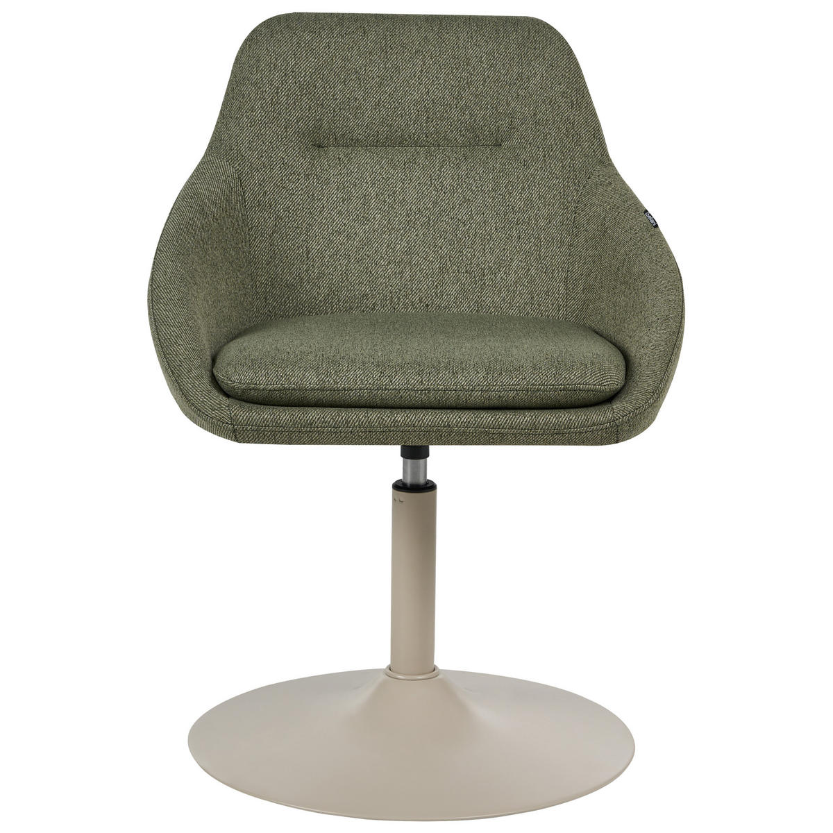 ESSZIMMERSTUHL Stoff Hellgrün Westminster - Beige/Grün, Textil/Metall (57/79/56cm) - Beliani