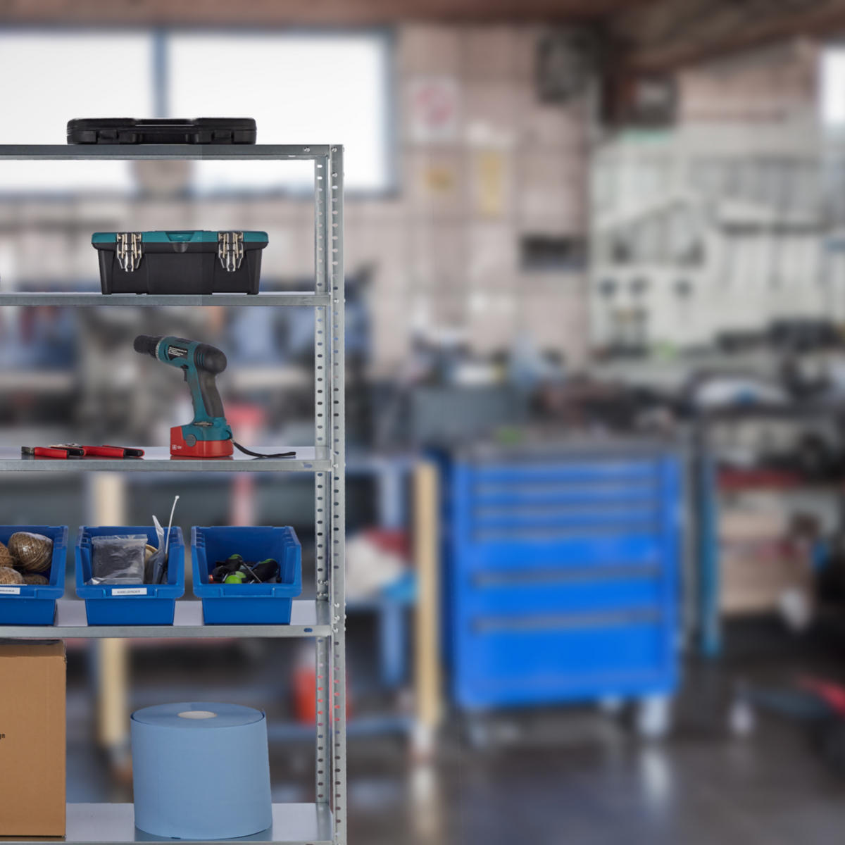 SCHWERLASTREGAL - Silberfarben, Metall (100/185/30cm) - Relaxdays