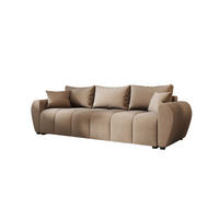 SOFA MOLISA mit Schlaffunktion ITAKA 48 mit Stauraum - Hellbraun, Textil (86/82/246cm) - Bedante