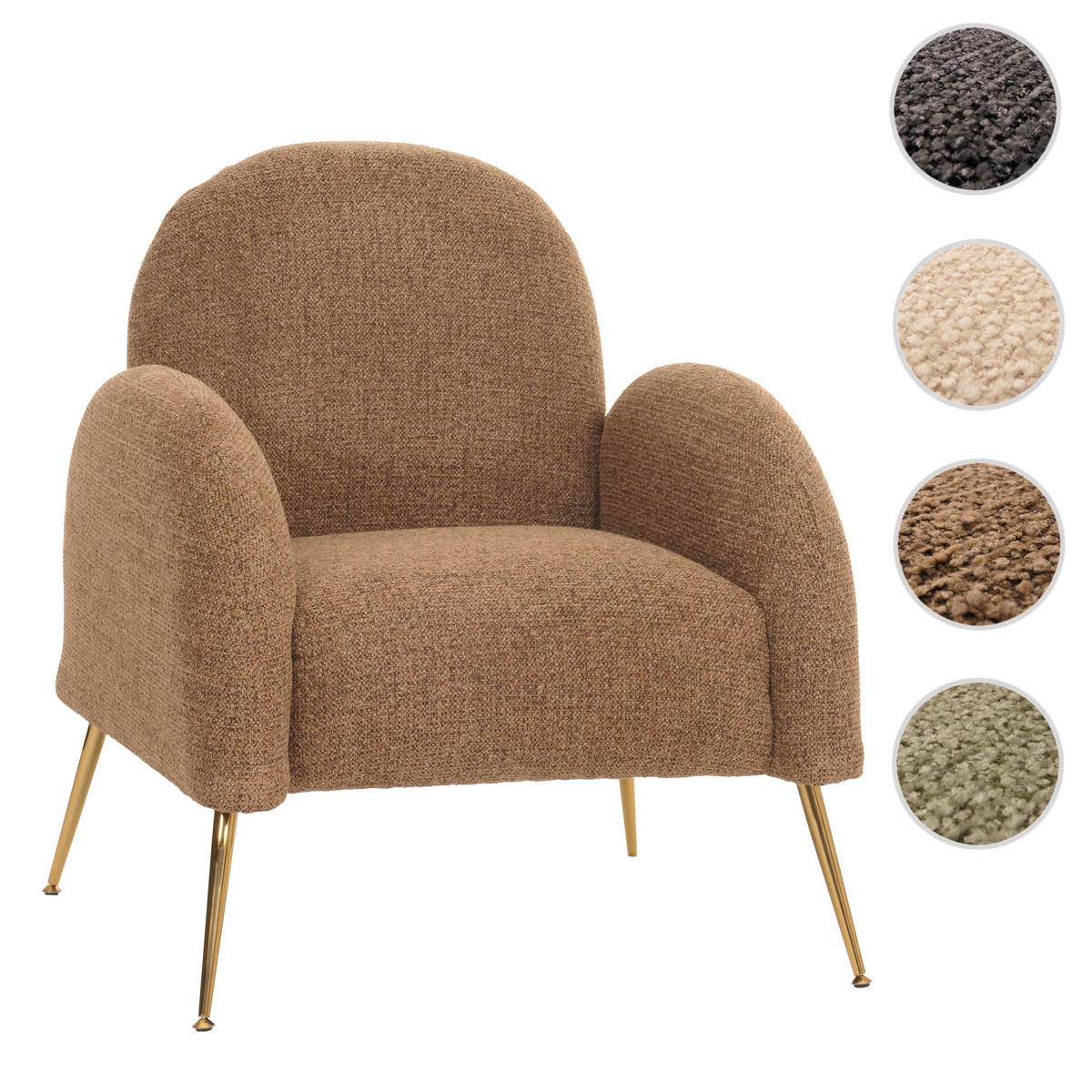 LOUNGE-SESSEL Braun - Braun, Textil (74/88/77cm) - MCW