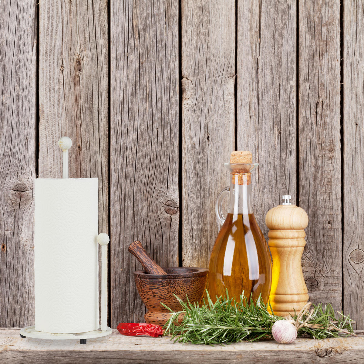 KÜCHENROLLENHALTER - Weiß, Kunststoff/Metall (16/33/16cm) - Relaxdays