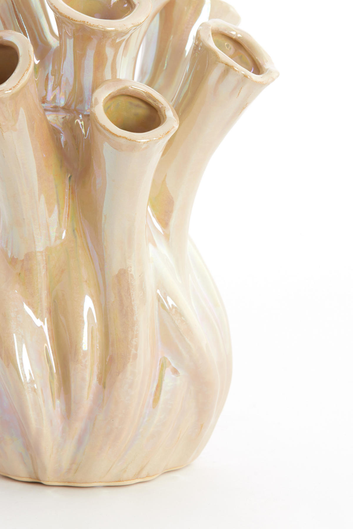 VAZE Lyset Braun 17.5/17.5/20 cm - Braun, Keramik (20cm) - Light & Living