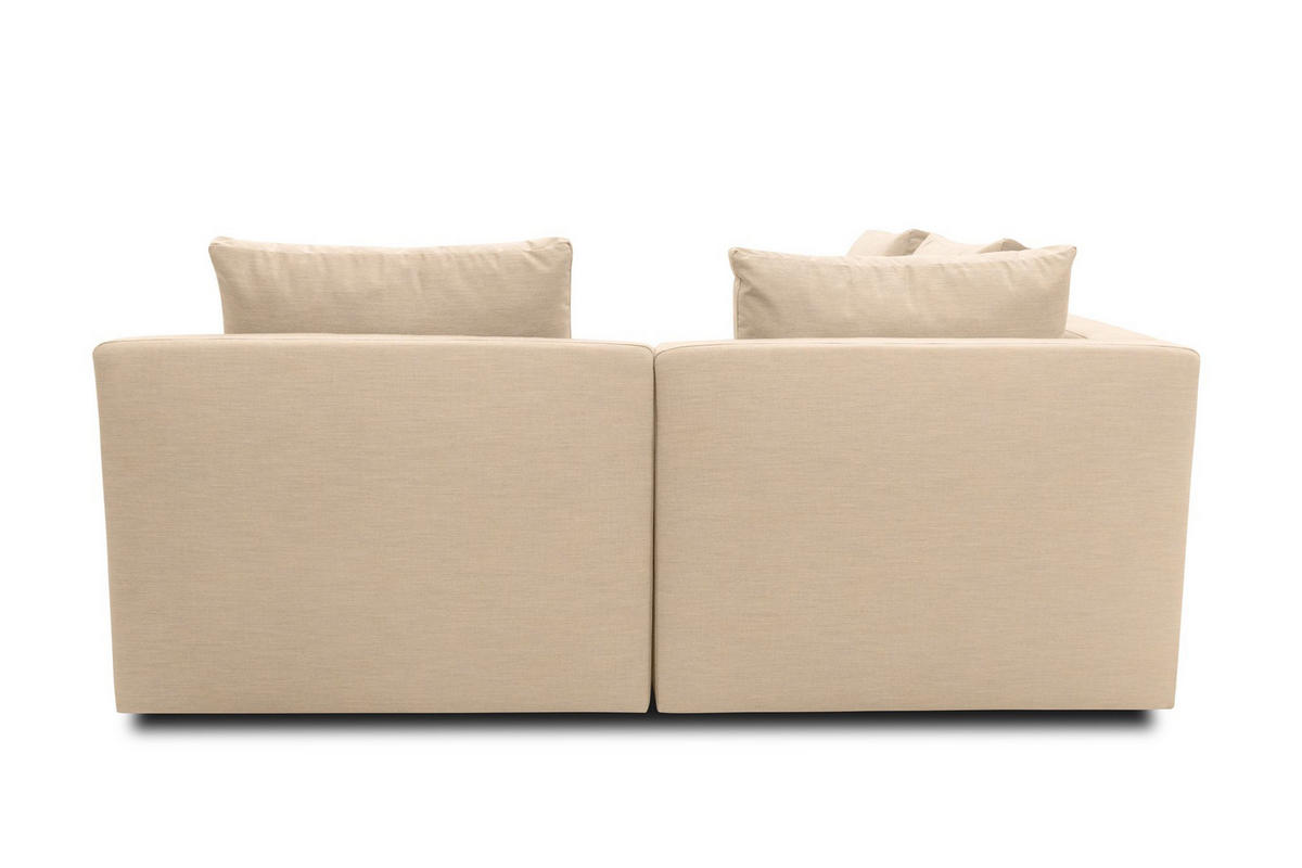 GARTENLOUNGE-SET 2 Bozhana mit Outdoorbezug in beige - Beige, Kunststoff - 58aufmkessel