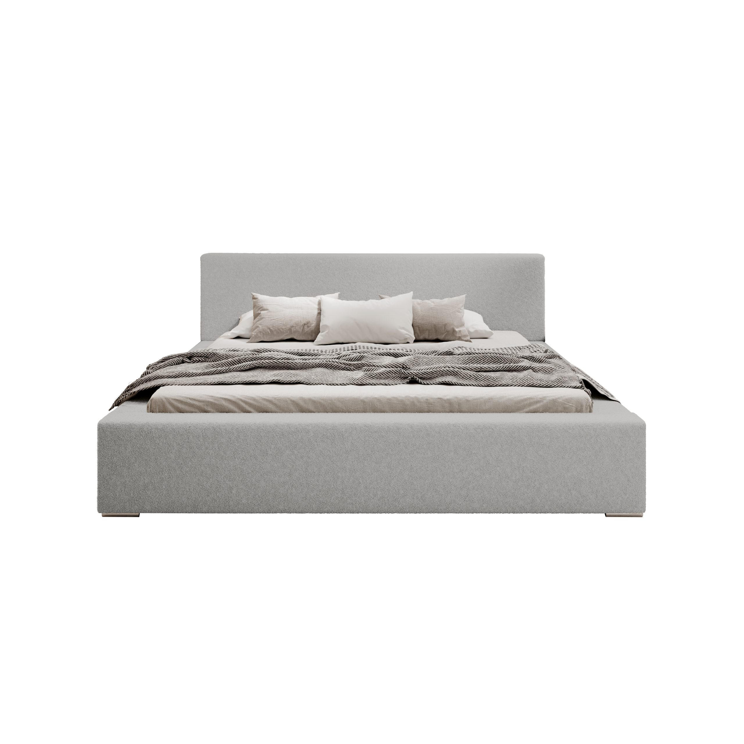 POLSTERBETT Jenne 180x200 cm, Grau - Grau, Textil (180/200cm) - Fedve