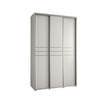 SCHWEBETÜRENSCHRANK 235,2/150/60 3-türig - Silberfarben/Weiß, Holz/Metall (150/235/60cm) - Abiks Möbel