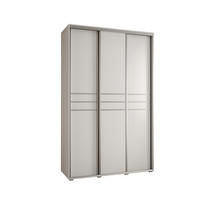 SCHWEBETÜRENSCHRANK 235,2/160/45 3-türig - Silberfarben/Weiß, Holz/Metall (160/235/45cm) - Abiks Möbel