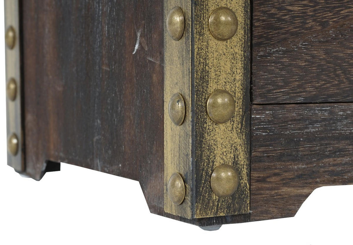 KOMMODE 4 SCHUBLADEN SHABBY-LOOK Braun - Braun, Holz (33/70/26cm) - MCW