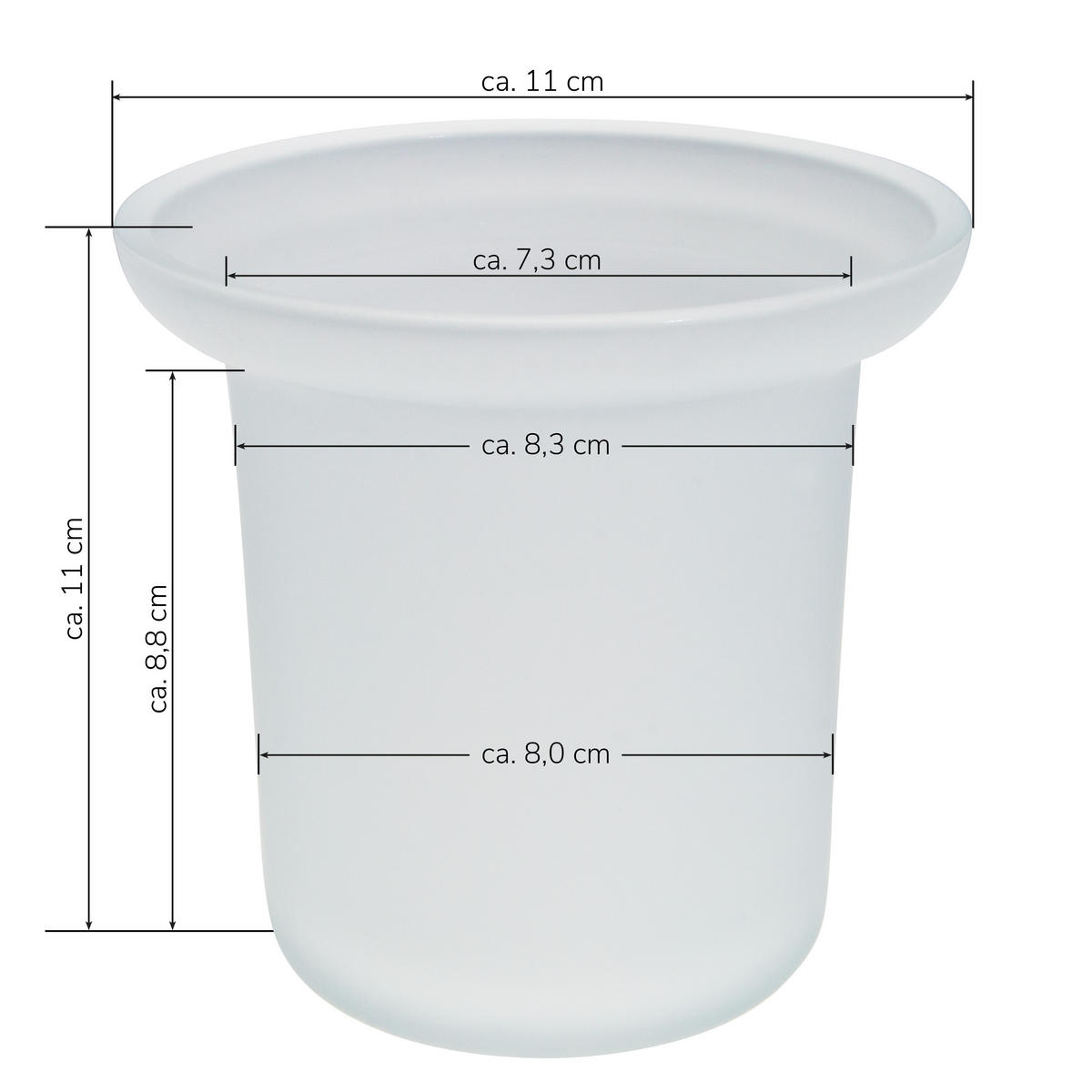 DEKOGLAS - Weiß, Glas (11.5/12/12cm) - eluno