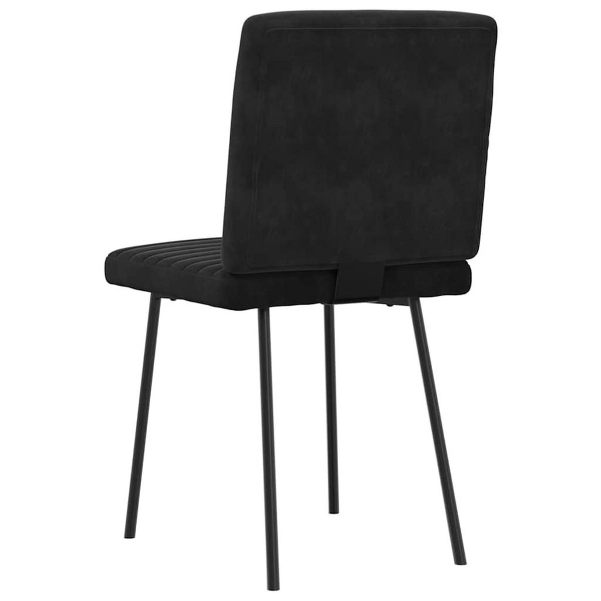 ESSZIMMERSTÜHLE 2 Stk. Schwarz Samt 45*54*83cm - Schwarz, Metall (45/83/54cm) - ZMH