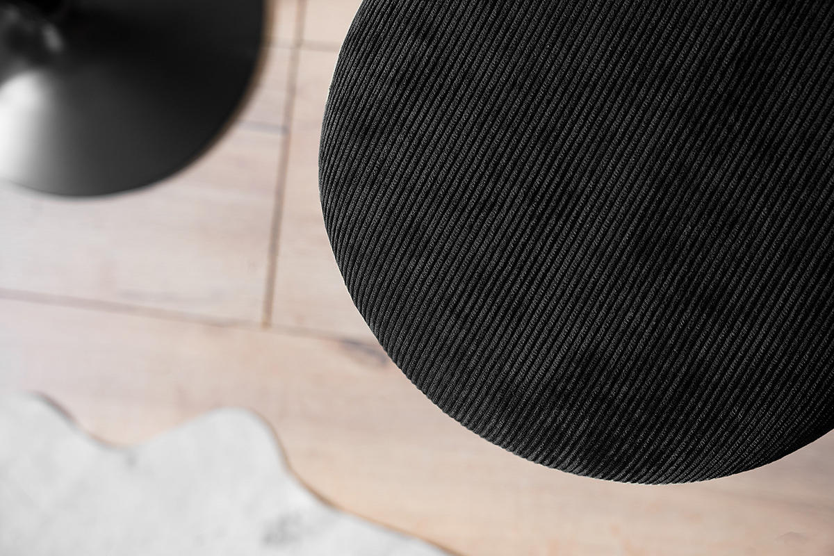 BARHOCKER - Cordstoff - Schwarz, Textil (32/65/32cm) - home24