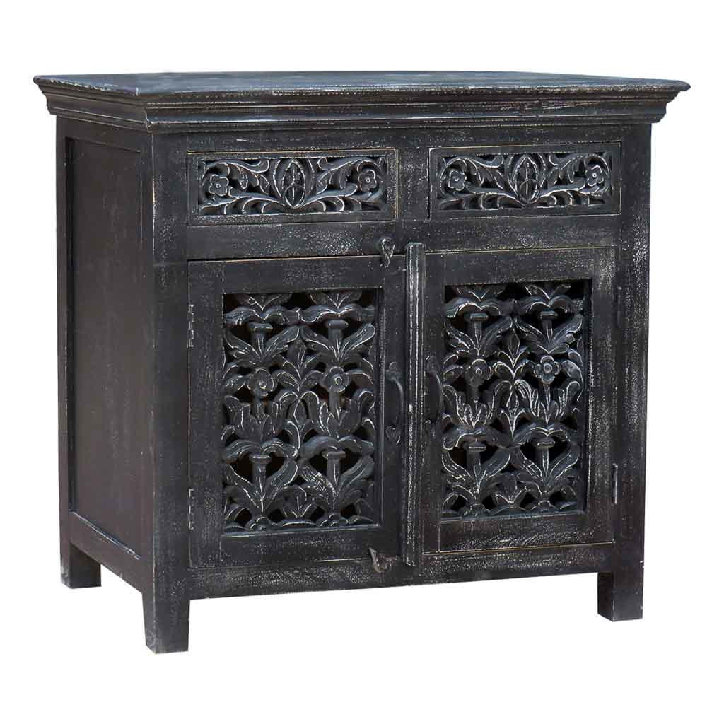 ANRICHTE aus Holz 90x40x90 Cm - Schwarz, Holz (40/90/90cm) - Wanderlust