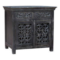 ANRICHTE aus Holz 90x40x90 Cm - Schwarz, Holz (40/90/90cm) - Wanderlust