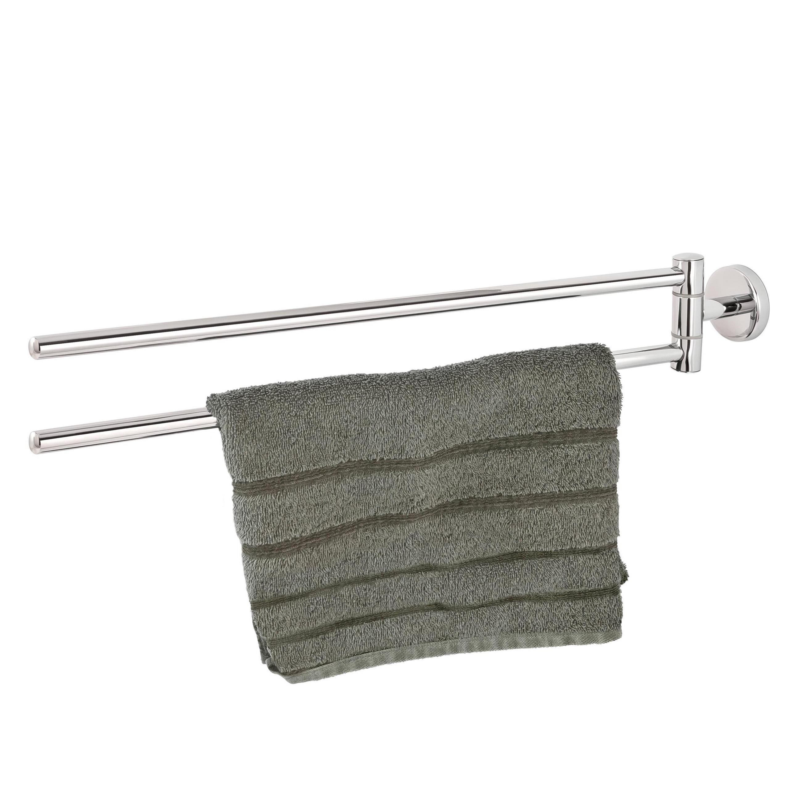 HANDTUCHSTANGE LUCENTE, Edelstahl verchromt - Chromfarben, Metall (5.8/8.5/50cm) - bremermann