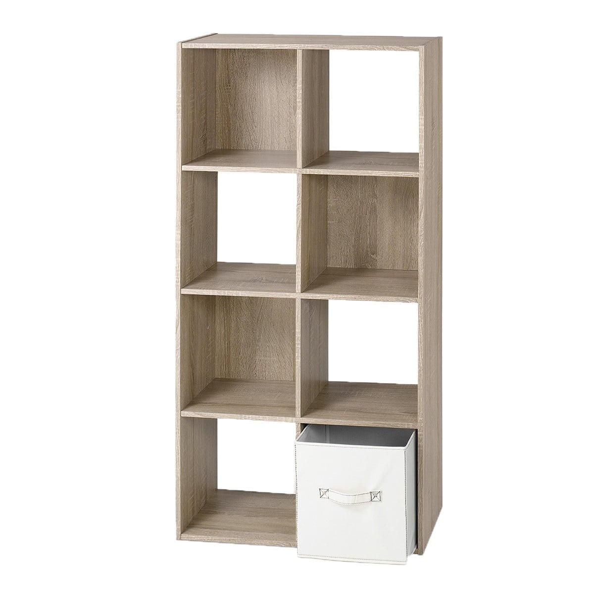 REGAL zur Aufbewahrung mit 8 Fächern - L62 x H123 cm - Apfelbaumfarben, Holzwerkstoff (62/123/29.5cm) - Calicosy