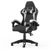 GAMINGSTUHL Schwarz-Weiß ergonomisch - Weiß, Leder (29/59/79cm) - Rattrix