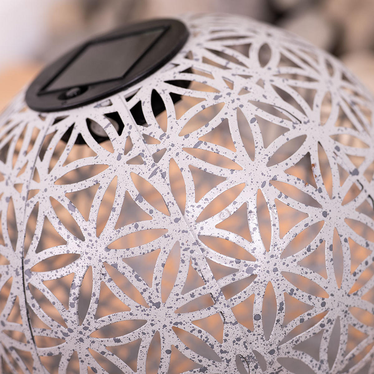 LED AUSSENLEUCHTE Kugel Beton Weiß-Grau Schwarz - Weiß, Metall (20/20/21cm)