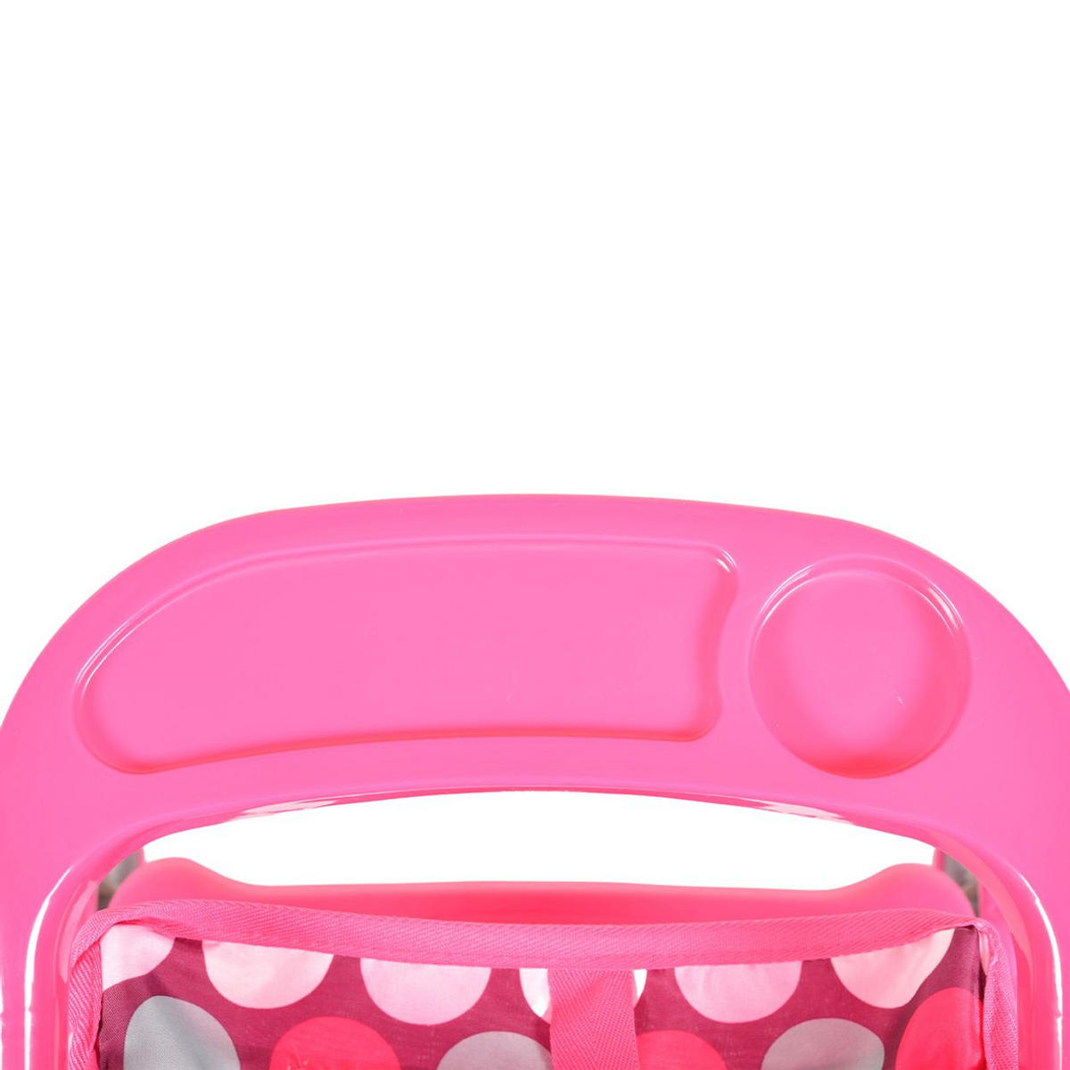 PUPPENBUGGY 9617 Schiebehöhe 50 cm, Sonnendach, Sicherheitsgurt, Polyester, ab 3 Jahren - Rosa, Metall (33/57/50cm) - Moni